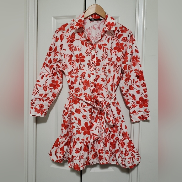 Zara Printed Mini Dress - Picture 3 of 7